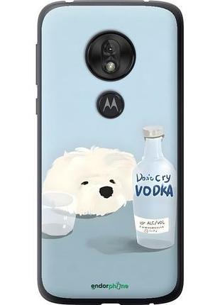 Чехол на motorola moto g7 play пес водка моторола мото г7 плей