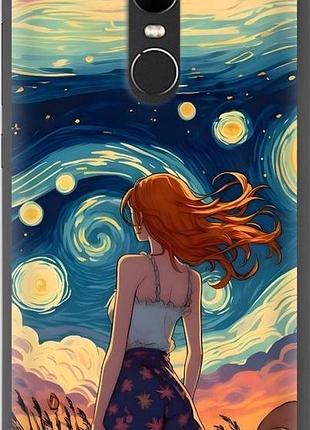 Чехол на xiaomi redmi note 4x девушка арт сяоми редми ноут 4х