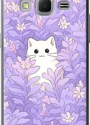 Чехол на samsung galaxy core prime ve g361h котик в цветах самсунг кор прайм ве г361х