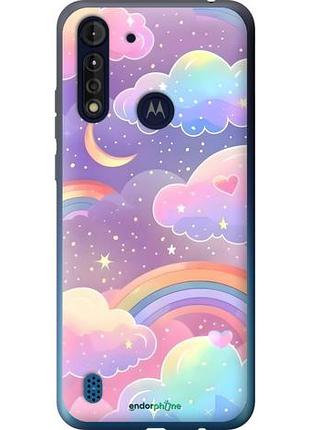 Чехол на motorola g8 power lite облака и радуга моторола г8 повер лайт