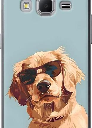 Чехол на samsung galaxy core prime g360h пес в очках самсунг кор прайм г360х