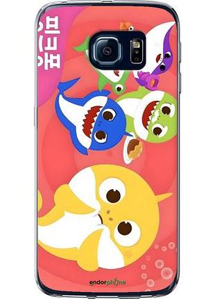 Чехол на samsung galaxy s6 edge g925f бейби шаркс самсунг с6 эдж г925ф