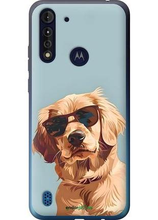 Чехол на motorola g8 power lite пес в очках моторола г8 повер лайт