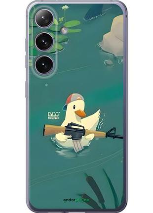 Чехол на samsung galaxy s24 plus уточка с автоматом самсунг с24 плюс