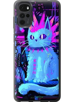 Чехол на motorola g22 кот панк моторола г22