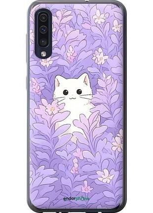Чехол на samsung galaxy a30s a307f котик в цветах самсунг а30с а307ф