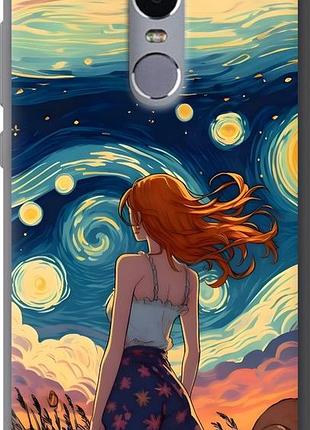 Чехол на xiaomi redmi note 4 девушка арт сяоми редми ноут 4