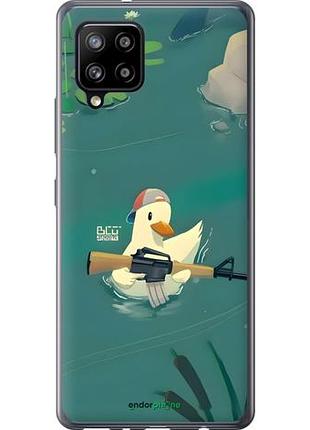 Чехол на samsung galaxy a42 a426b уточка с автоматом самсунг а42 а426б