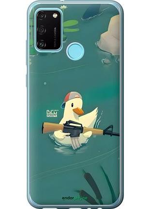 Чехол на huawei honor 9a уточка с автоматом хуавей хонор 9а