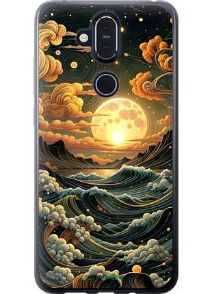 Чехол на nokia 8.1 арт волны нокиа 8.1