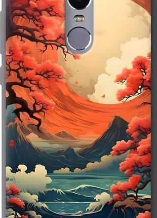 Чехол на xiaomi redmi note 4 природа японии сяоми редми ноут 4
