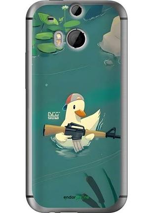 Чехол на htc one m8 уточка с автоматом хтс ван м8