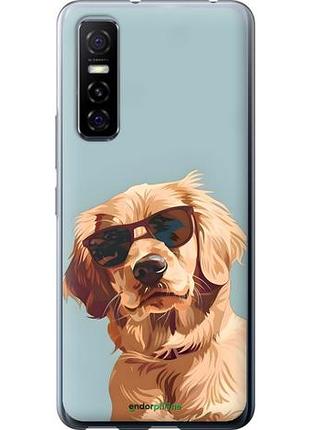 Чехол на vivo y73s пес в очках виво у73с