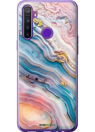 Чехол на realme 5 мрамор красивый риалми 5
