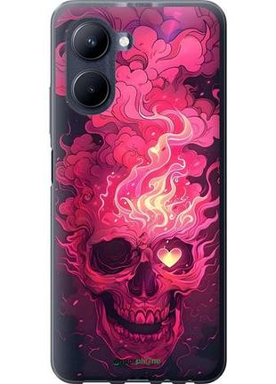 Чехол на realme c33 череп арт риалми с33