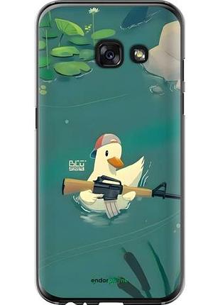 Чехол на samsung galaxy a3 (2017) уточка с автоматом самсунг а3 (2017)