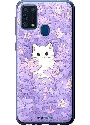 Чехол на samsung galaxy m31 m315f котик в цветах самсунг м31 м315ф
