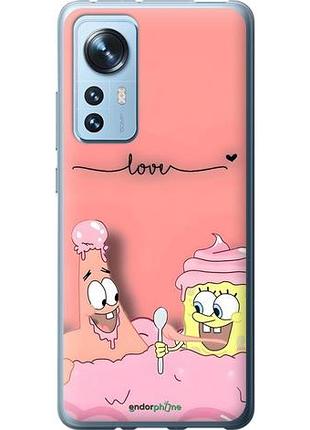 Чехол на xiaomi 12 спанч боб, sponge bob сяоми 12