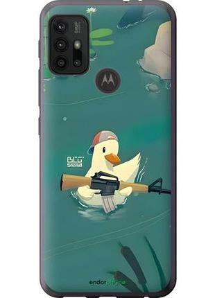 Чехол на motorola moto g20 уточка с автоматом моторола мото г20