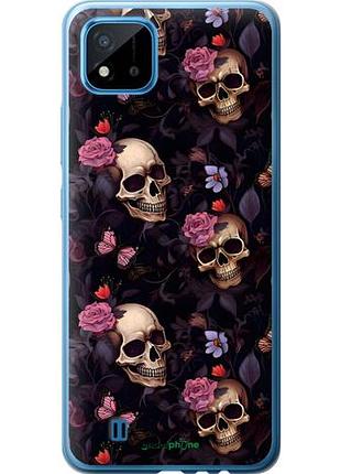 Чохол на realme c11 2021 черепа та троянди