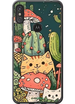 Чехол на motorola one power коты грибы моторола ван повер