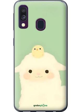 Чехол на samsung galaxy a40 2019 a405f барашек и ципленок самсунг а40 2019 а405ф