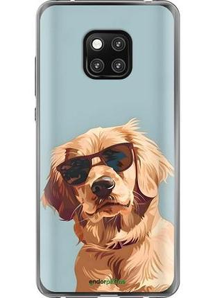 Чехол на huawei mate 20 pro пес в очках хуавей мейт 20 про