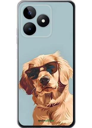 Чехол на realme c51 пес в очках риалми с51