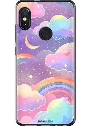 Чехол на xiaomi redmi note 5 облака и радуга сяоми редми ноут 5