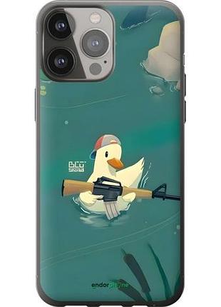 Чехол на iphone 13 pro max уточка с автоматом айфон 13 про макс