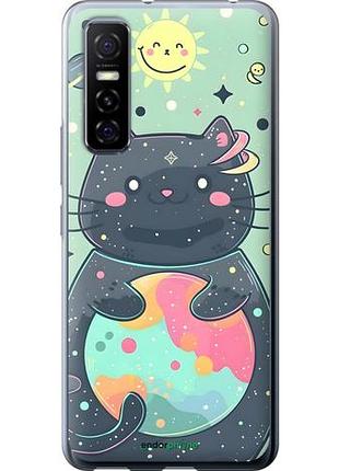 Чехол на vivo y73s милый котик виво у73с