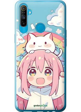 Чехол на realme c3 девочка аниме радуга риалми с3