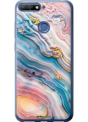 Чохол на huawei honor 7c мармур красивий