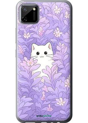 Чехол на realme c11 2020 котик в цветах риалми с11 2020