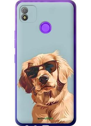 Чехол на tecno pop 4 bc2c пес в очках текно пop 4 бс2c