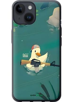 Чехол на iphone 14 уточка с автоматом айфон 14