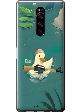 Чехол на sony xperia xz4 уточка с автоматом сони эксперия хзет4