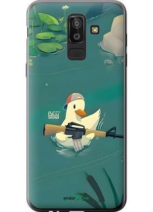 Чехол на samsung galaxy j8 2018 уточка с автоматом самсунг й8 2018