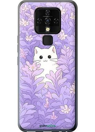 Чехол на tecno camon 16 se ce7j котик в цветах текно камон 16 се се7j