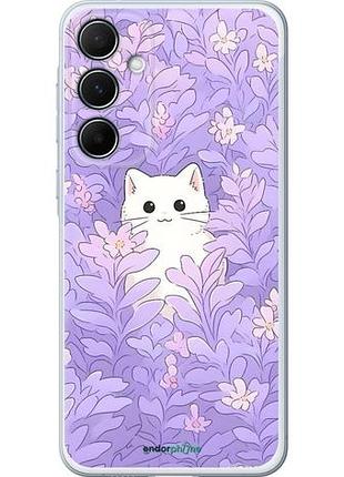 Чехол на samsung galaxy a55 котик в цветах самсунг а55