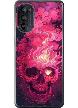 Чехол на motorola moto g52 череп арт моторола мото г52