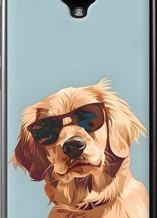 Чехол на lenovo a536 пес в очках леново а536