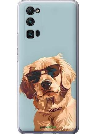 Чехол на huawei honor 30 pro пес в очках хуавей хонор 30 про