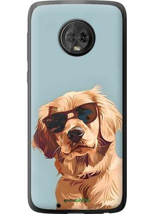 Чехол на motorola moto g6 пес в очках моторола мото г6