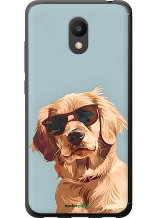 Чехол на meizu m6 пес в очках мейзу м6