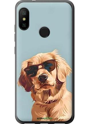Чехол на xiaomi mi a2 lite пес в очках сяоми ми а2 лайт