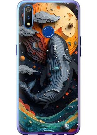 Чехол на realme 3 pro кит в космосе риалми 3 про