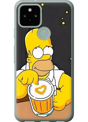 Чехол на google pixel 5 гомер пиво "6347u-2044-51027"