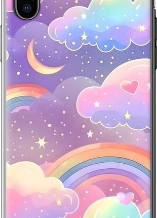 Чехол на iphone x облака и радуга айфон х