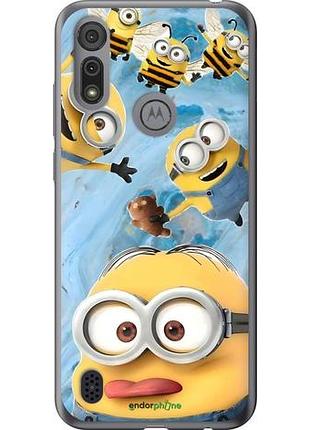 Чехол на motorola e6s миньоны моторола е6с
